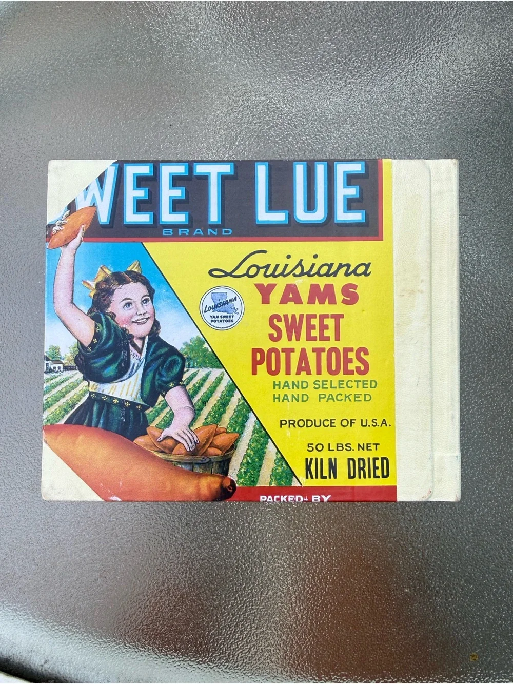 Retro Journal Crafted Drawing Writing Sweet Lou Louisiana Yams, Blank pgs.